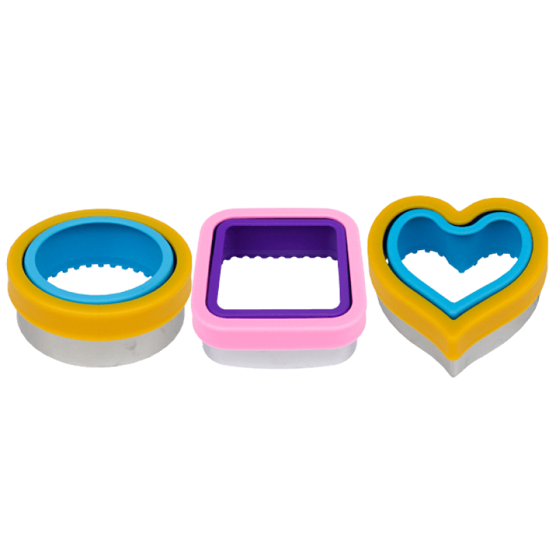 Set 6 forme prajituri pentru decor – cerc, inimioara, patrat